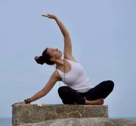 Darya practising outdoors