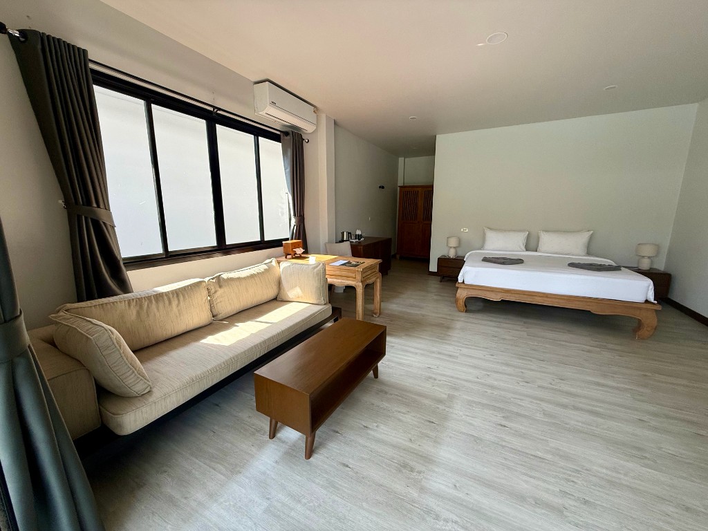 Cottage living and bedroom area